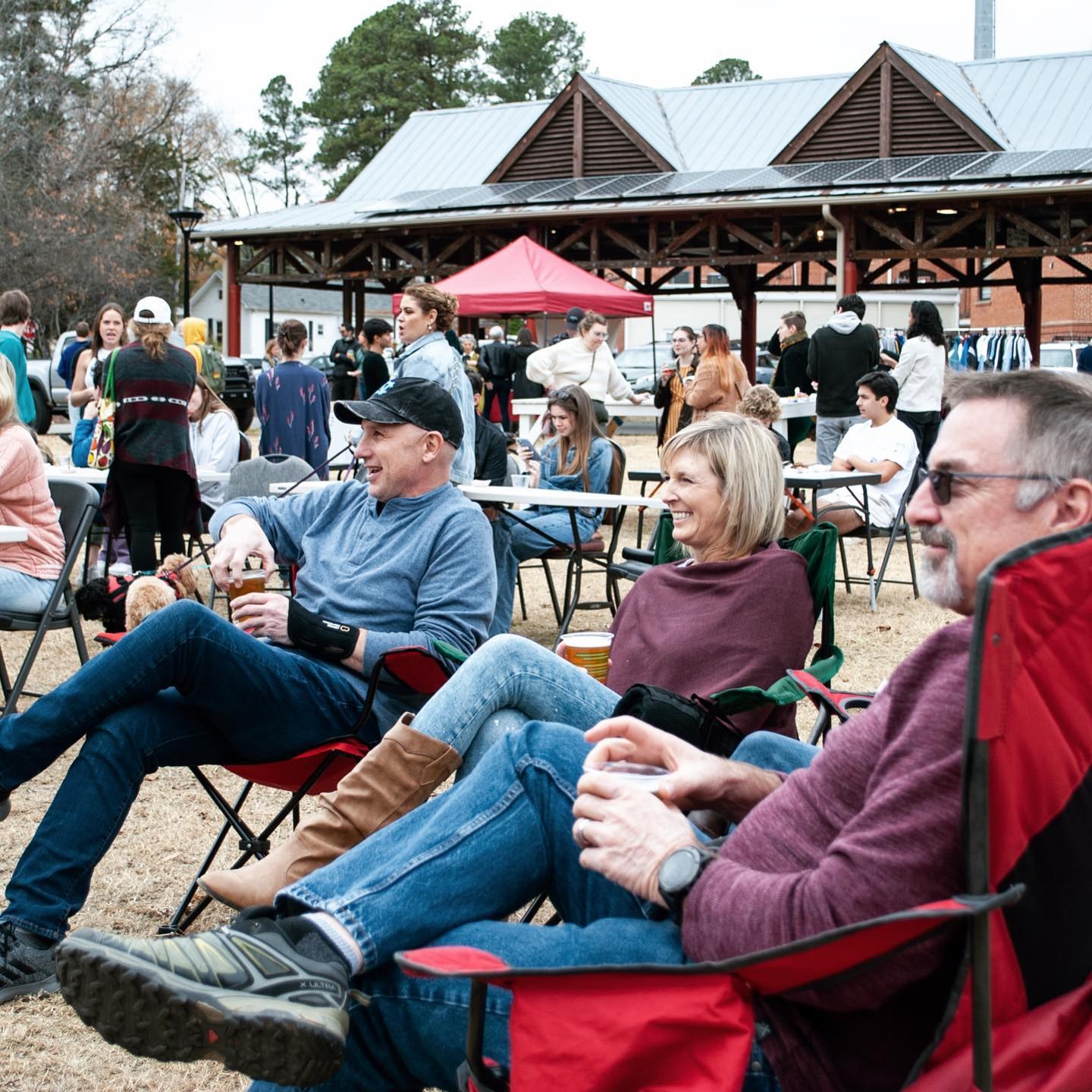 Friends and neighbors gathered at Carrboro Town Commons